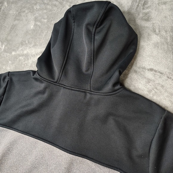 Under Armour Storm Hoodie Mens 2XL‎ Black Gray Colorblock Fleece Full Zip - Picture 15 of 16